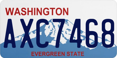 WA license plate AXC7468