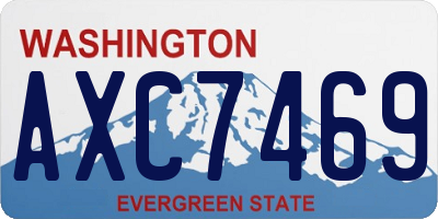 WA license plate AXC7469