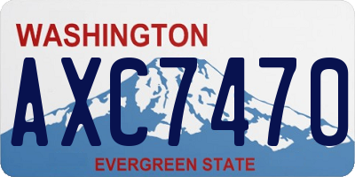 WA license plate AXC7470