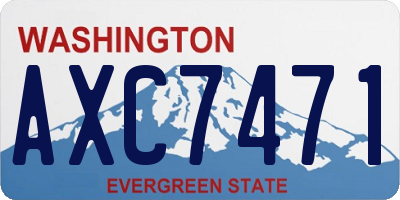 WA license plate AXC7471