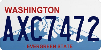 WA license plate AXC7472