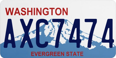 WA license plate AXC7474