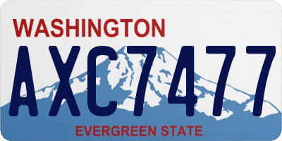 WA license plate AXC7477
