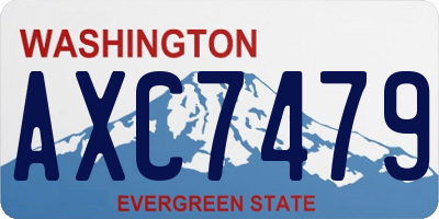 WA license plate AXC7479