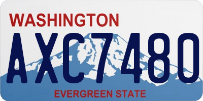 WA license plate AXC7480