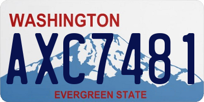 WA license plate AXC7481