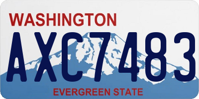 WA license plate AXC7483