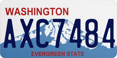 WA license plate AXC7484