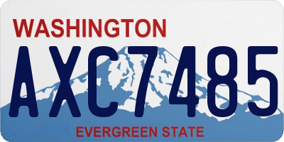 WA license plate AXC7485