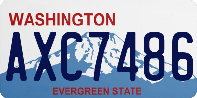 WA license plate AXC7486