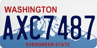 WA license plate AXC7487