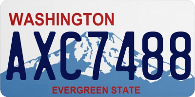 WA license plate AXC7488