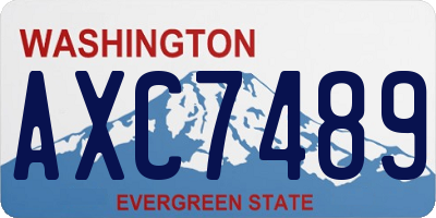 WA license plate AXC7489