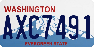 WA license plate AXC7491
