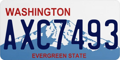WA license plate AXC7493