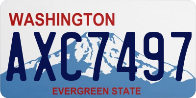 WA license plate AXC7497