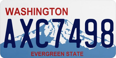 WA license plate AXC7498