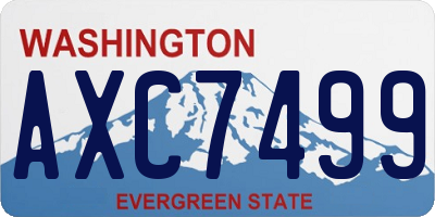 WA license plate AXC7499