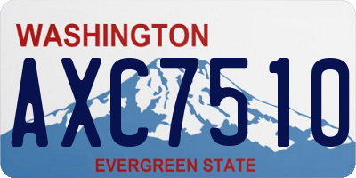 WA license plate AXC7510