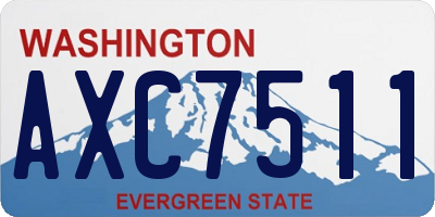 WA license plate AXC7511