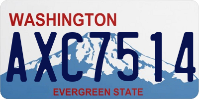 WA license plate AXC7514