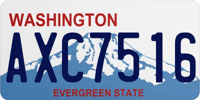 WA license plate AXC7516