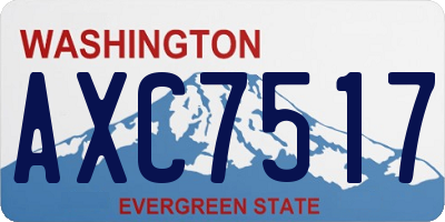 WA license plate AXC7517