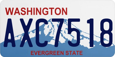 WA license plate AXC7518