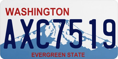 WA license plate AXC7519