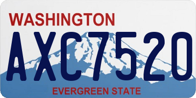 WA license plate AXC7520