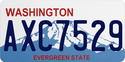 WA license plate AXC7529