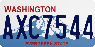 WA license plate AXC7544