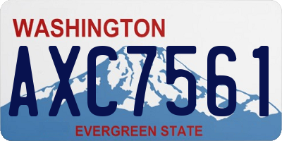 WA license plate AXC7561
