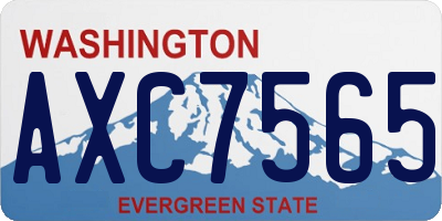 WA license plate AXC7565
