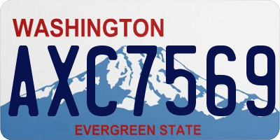 WA license plate AXC7569