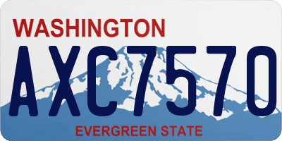WA license plate AXC7570