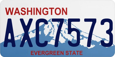 WA license plate AXC7573