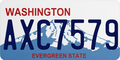 WA license plate AXC7579