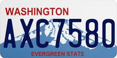 WA license plate AXC7580