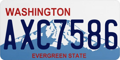 WA license plate AXC7586