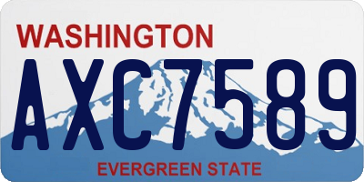 WA license plate AXC7589