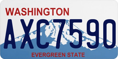 WA license plate AXC7590