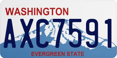 WA license plate AXC7591
