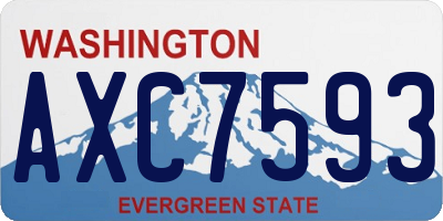 WA license plate AXC7593