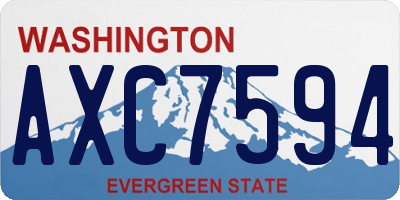 WA license plate AXC7594