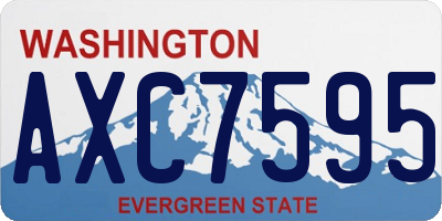 WA license plate AXC7595