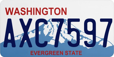 WA license plate AXC7597