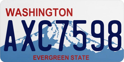 WA license plate AXC7598