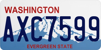 WA license plate AXC7599