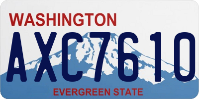 WA license plate AXC7610